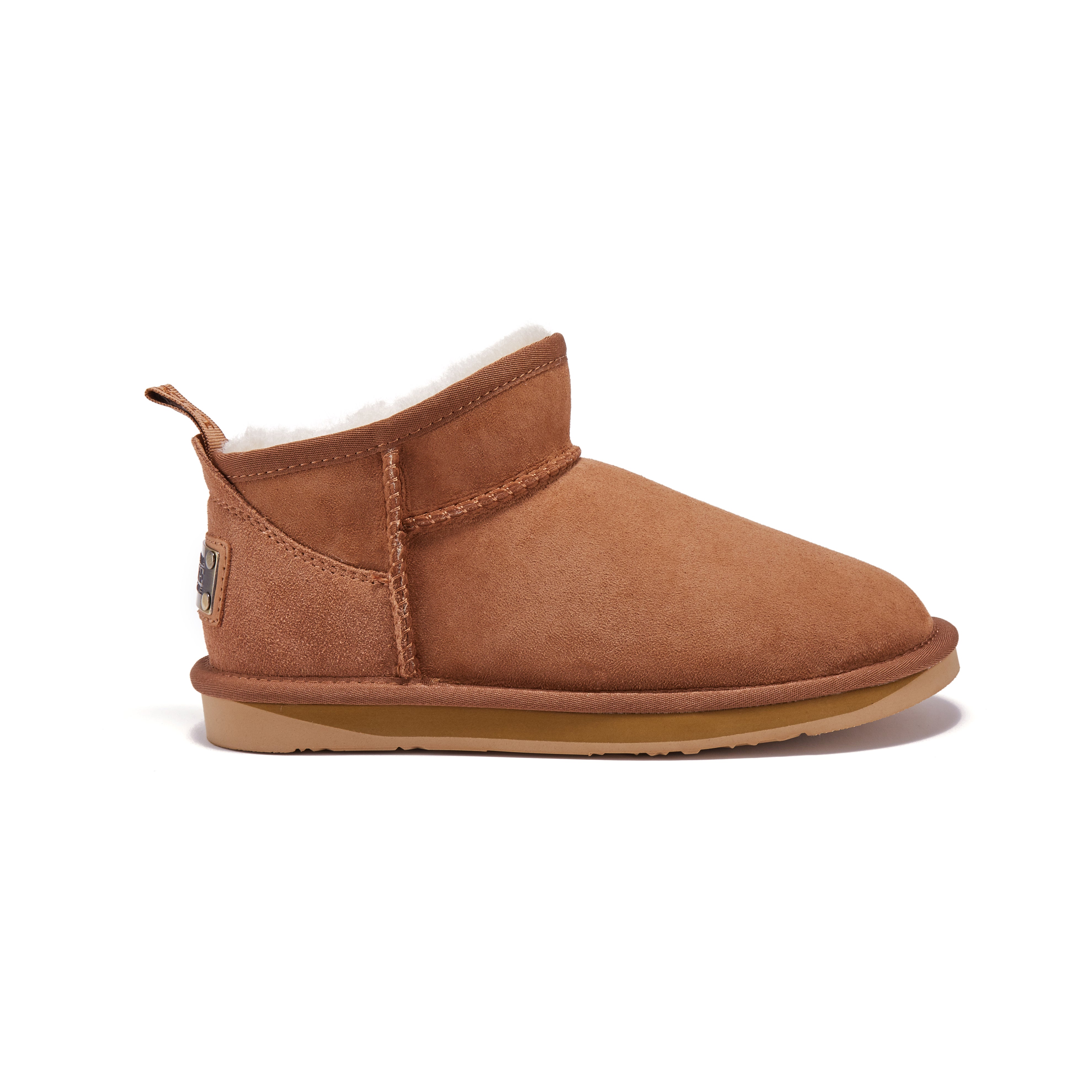 Luxe classic Cosy pull on ugg style boot with an ultra short scoop