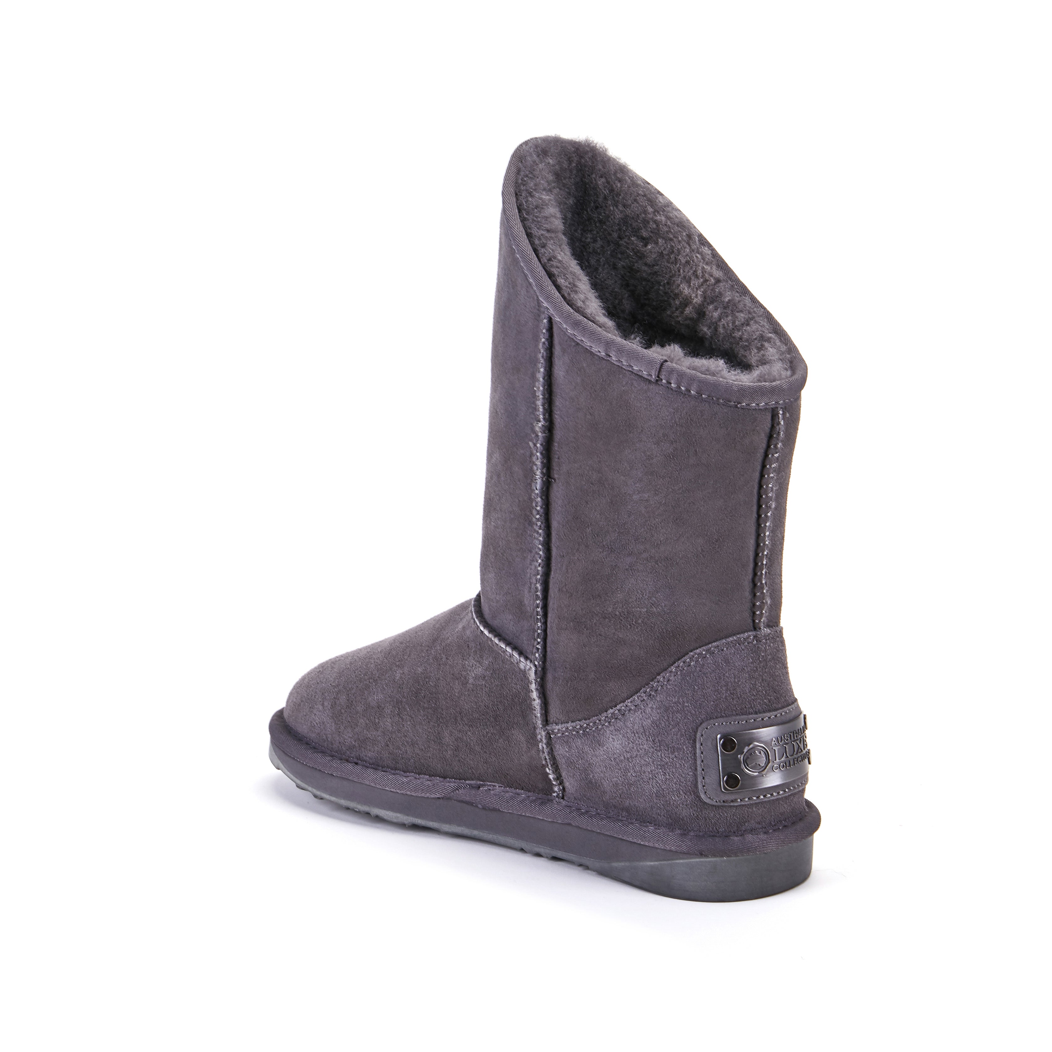 Luxe take on the classic ugg style pull on sheepskin boot in a