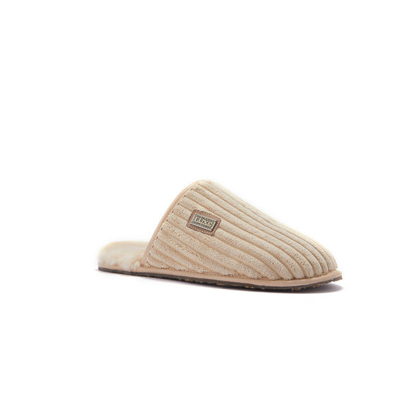 MENS CLOSED MULE CORD SAND